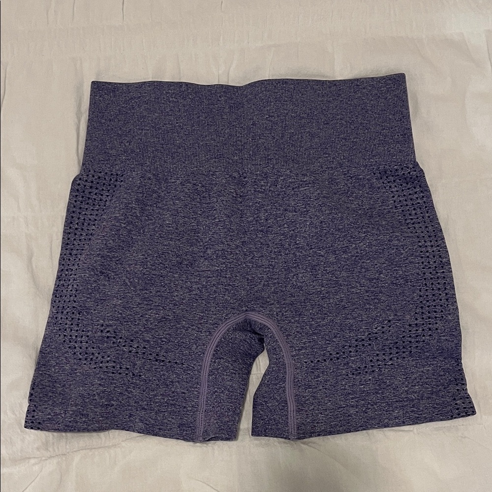 Women's Seamless Purple Gym Shorts